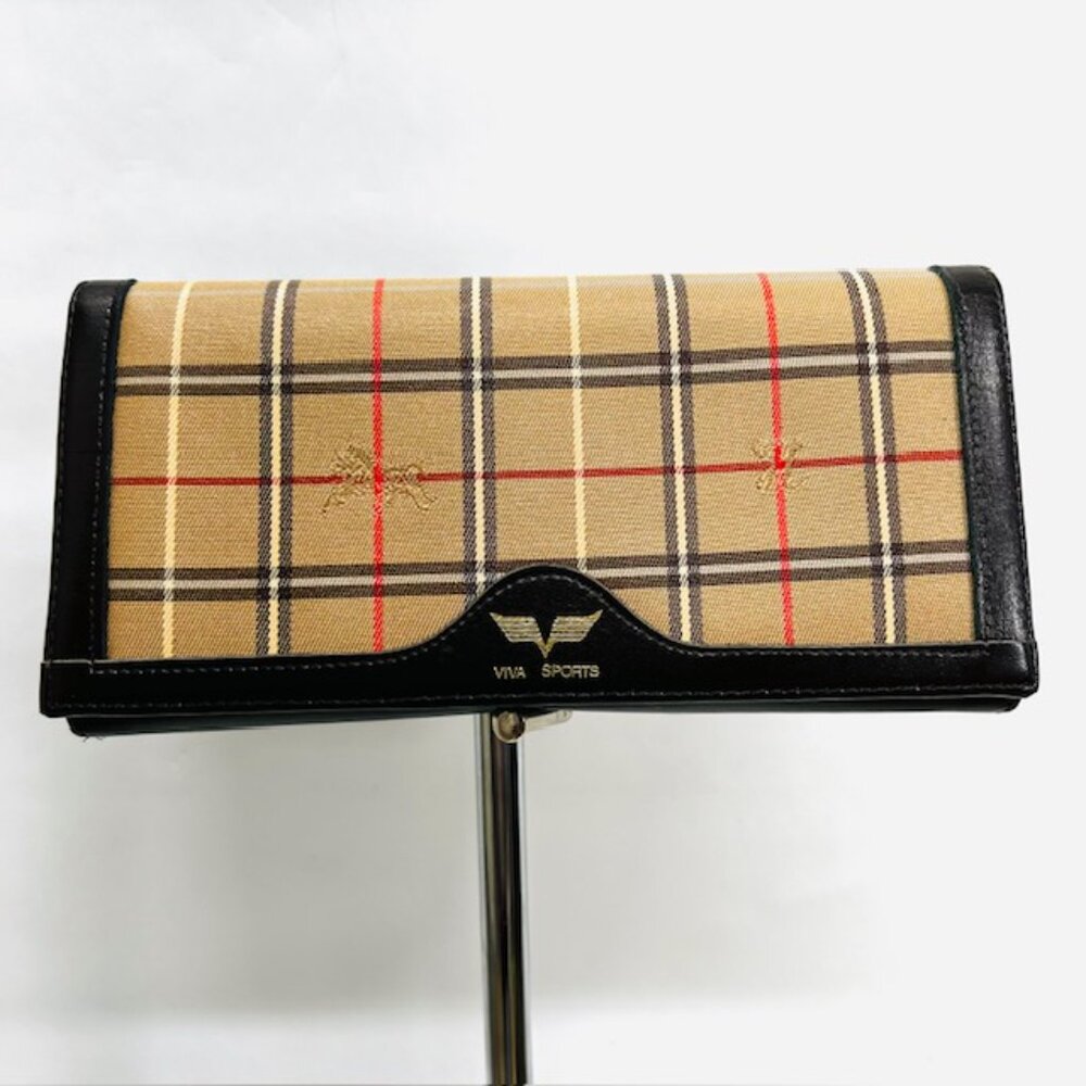 New Beautiful VIVA SPORT Women Wallet Leather burgendy Nova Check Bi-Fold (93 - Picture 4 of 11